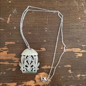 2” Salvaged Silver Ware Pendant & 24” Chain By My Parents 1950’s